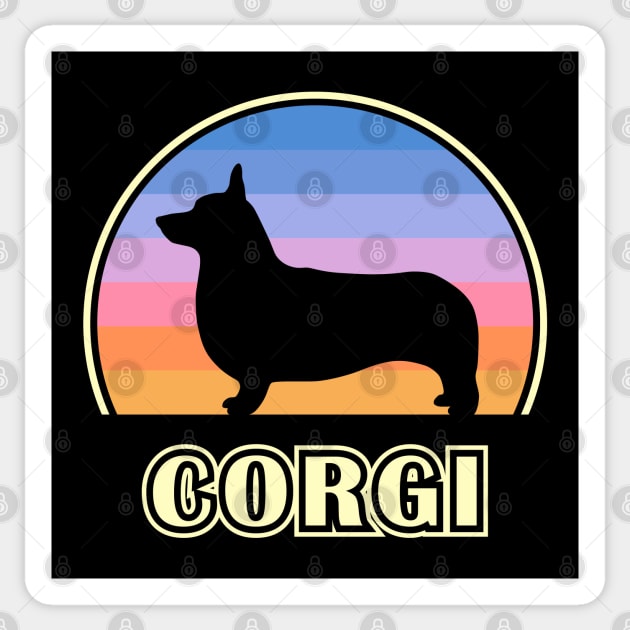 Pembroke Welsh Corgi Vintage Sunset Dog Sticker by millersye